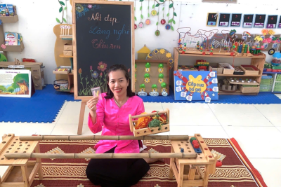 HOẠT ĐỘNG TRẢI NGHIỆM: LỚP 5 TUỔI B  LÀM THÊU REN NHÂN DỊP MỪNG SINH NHẬT BÁC HỒ